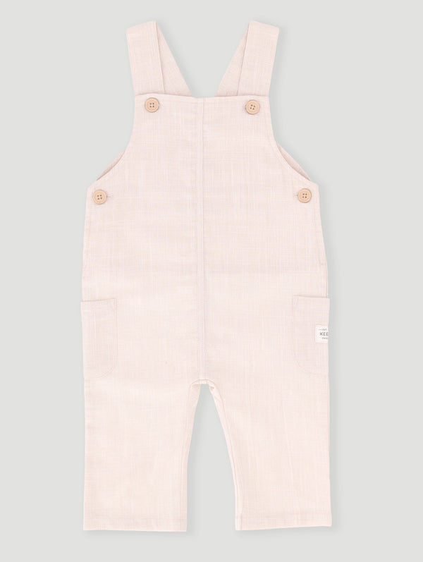 Baby Boys Linen Romper - Stone