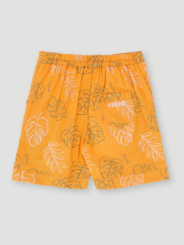 Boys Foliage Short - Mustard