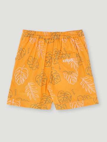 Boys Foliage Short - Mustard