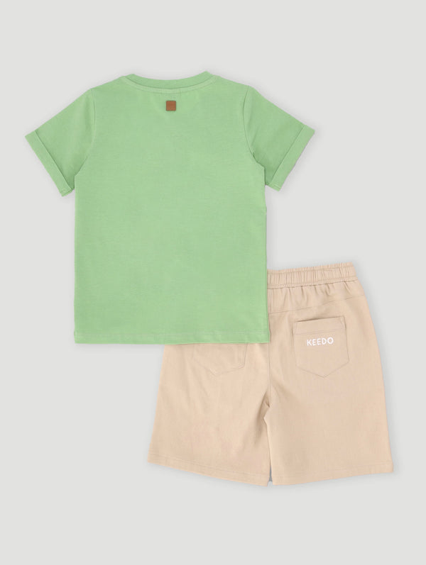 Boys Tee And Short Set - Green