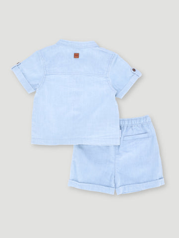 Baby Boys Denim Chambray Short Set