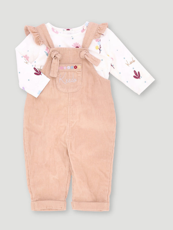 Baby Girls Corduroy Dungaree