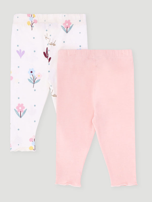 Baby Girls 2 Pack Floral Leggings