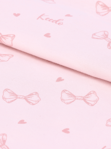 Pink Bows & Hearts Cotton Lycra Blanket