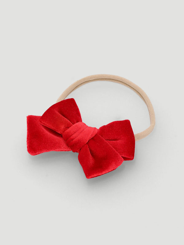 Stikkilolo Velvet Bow Headband - Red