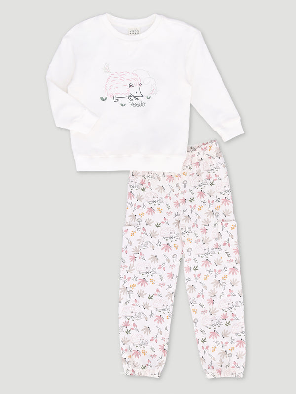 Girls Hedgehog Fleece Set