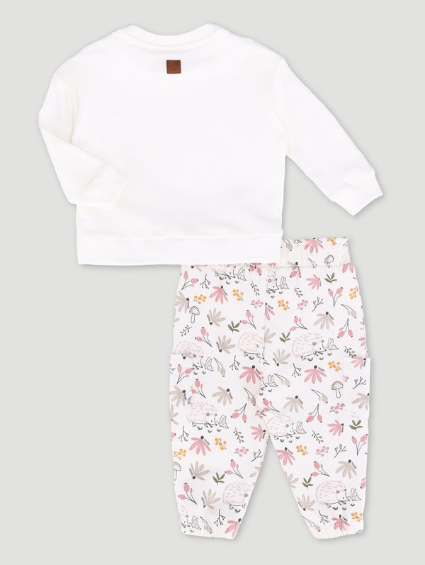 Baby Girls Hedgehog Print Set
