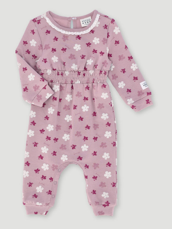 Baby Girls Fleece Monofloral Grow