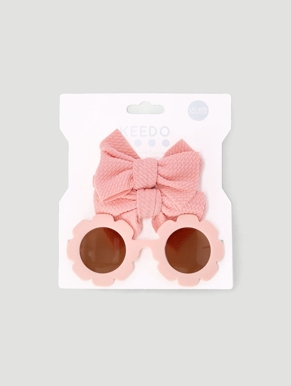 Sunglasses And Accessory Set - Pink