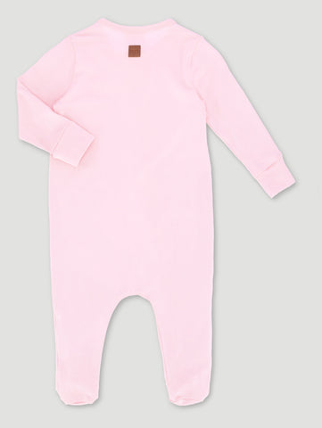 Baby Girls Long Sleeve Embroidered Sleepsuit