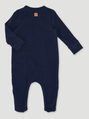 Baby Boys Long Sleeve Embroidered Sleepsuit