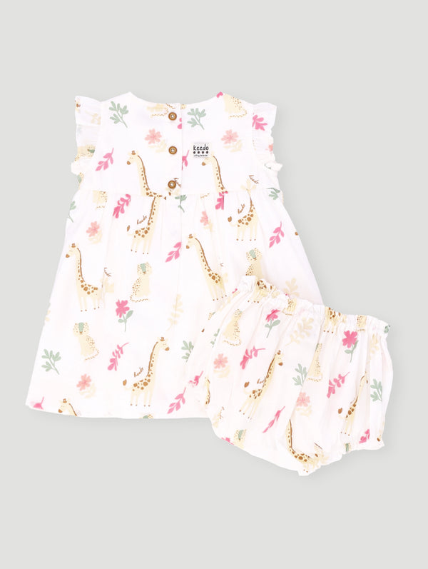 Baby Girls Safari Dress - Multi