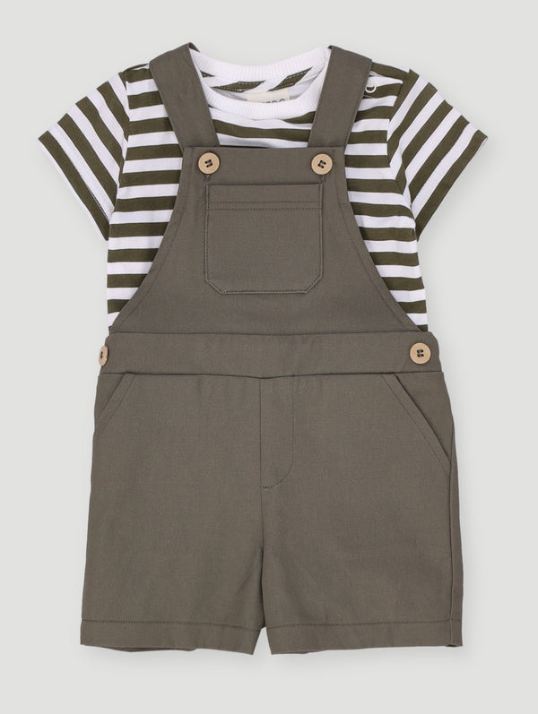 Baby Boys Stripe Dungi Set - Fatigue