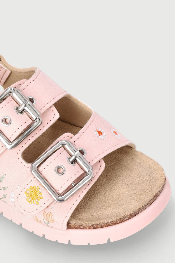 Girls Flower Health Sandal - Pink