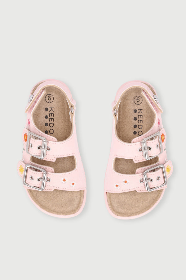 Girls Flower Health Sandal - Pink