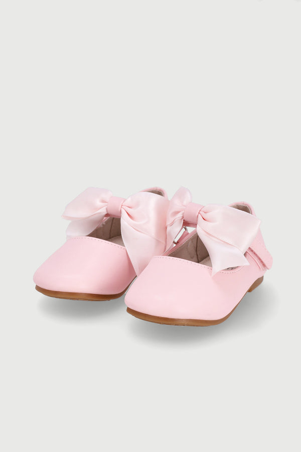 Baby Girls Bow Pump - Pink