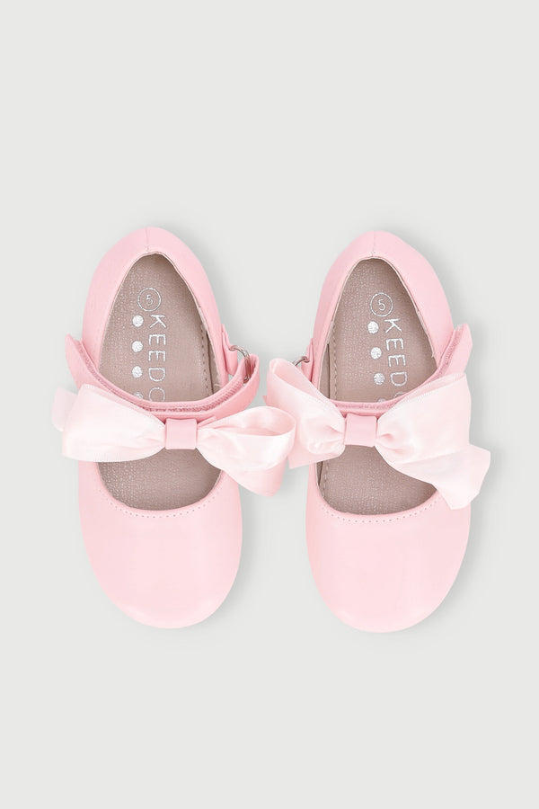 Baby Girls Bow Pump - Pink