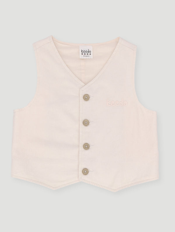 Boys Premium Waistcoat - Beige
