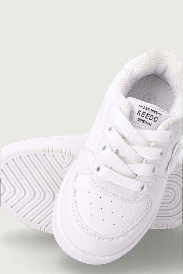 Girls Butterfly  Sneaker - White