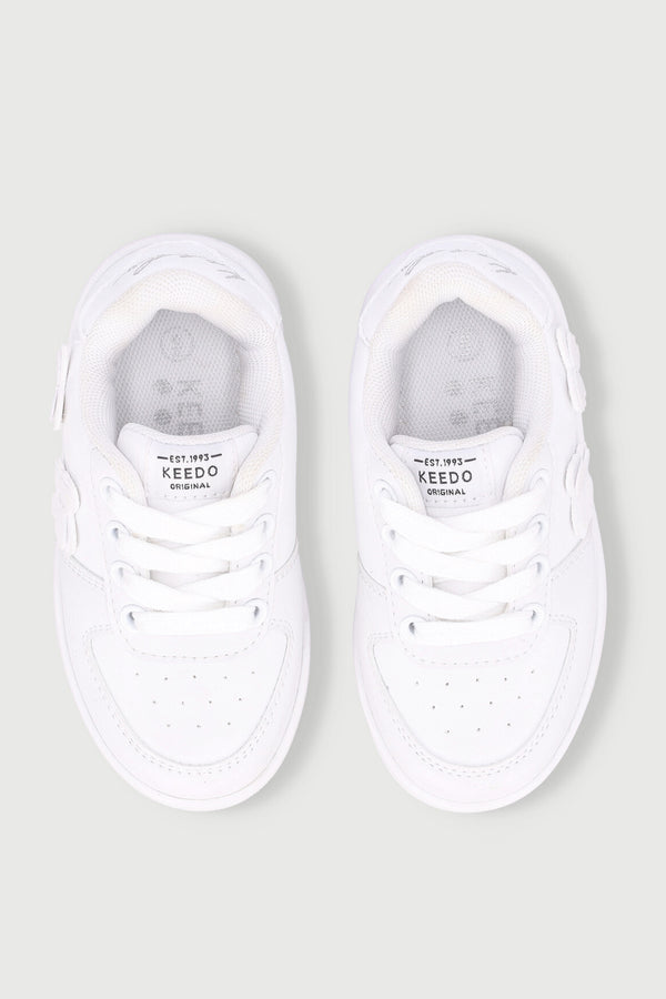 Girls Butterfly  Sneaker - White