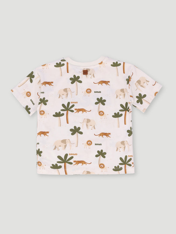 Boys Safari Fashion Tee - Cream
