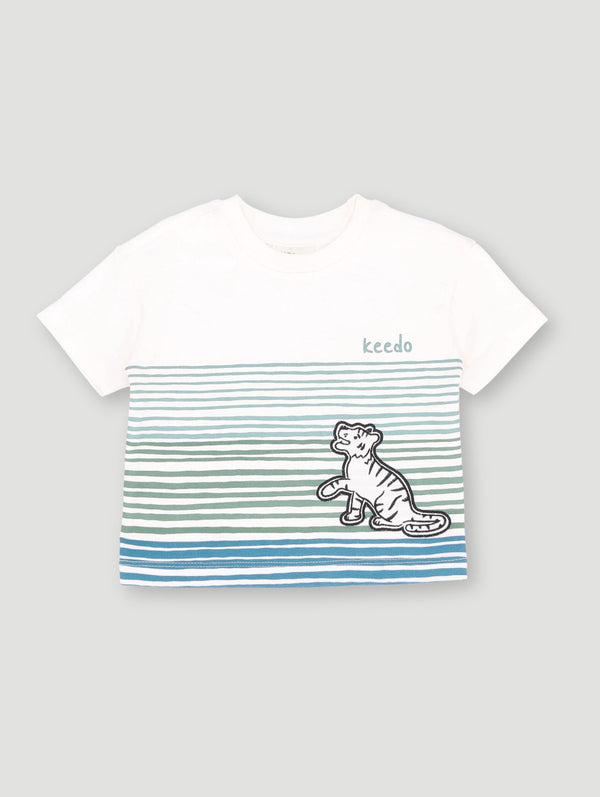 Baby Boys Stripe Tiger Fashion Tee