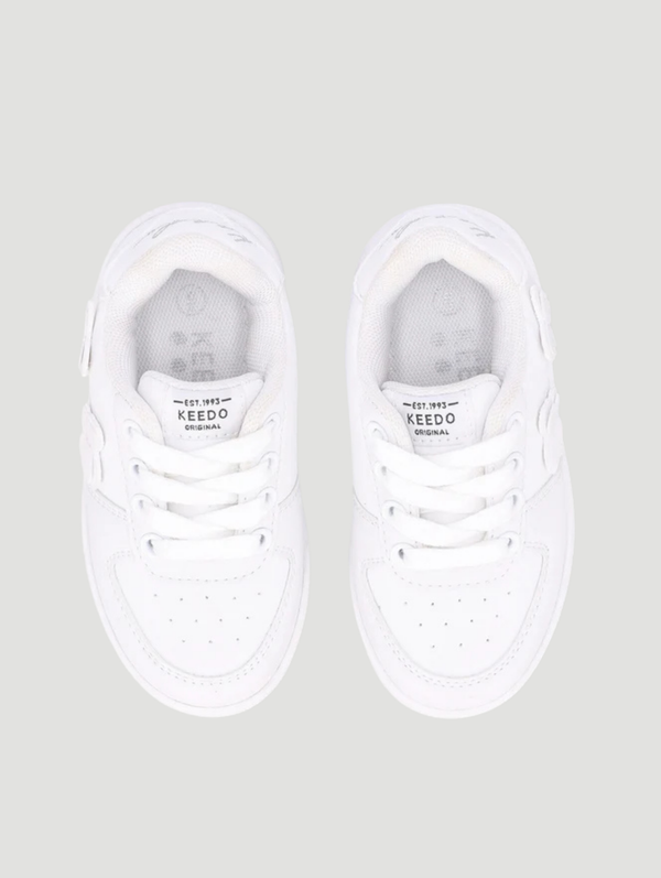 Girls Butterfly  Sneaker - White